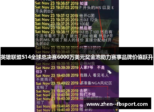 英雄联盟S14全球总决赛6000万美元奖金池助力赛事品牌价值跃升
